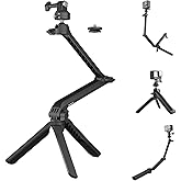 PGYTECH CapLock MantisPod Z, Video Vlogging for DJI OSMO Action 5 Pro /4/3/ Pocket 3/2, for Gopro 13/12/11/10, Action Camera 