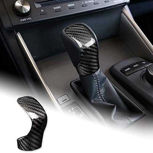 AIRSPEED Car Gear Shift Knob Head Cover Handle Sticker Interior Trim for Lexus IS250 IS350 IS200T Accessories 2014-2017, Carbon Fiber: Automotive
