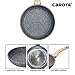 CAROTE Nonstick Skillet 8''/9.5''/10''/11''/12''/12.5'' without Lid and with Lid Nonstick Cookware Granite Coating,Black (Without Lid, 8.5