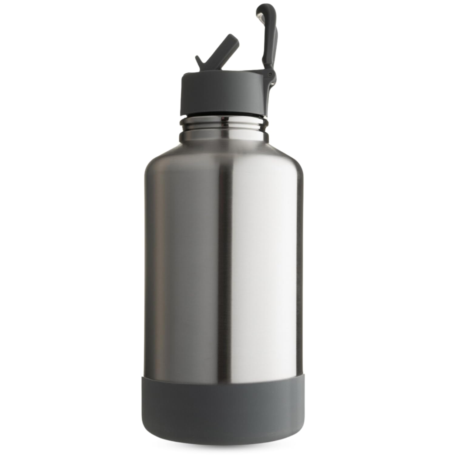 onegreenbottle One Green Bottle – Epic Stainless Steel Bottle, New Sports Cap Leakproof Bottle with Triple-Walled Vacuum Insulation, Beer Growler, Gym Keg, 64oz - Half a gallon - Stainless steel