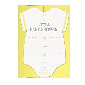 Amazon Com 25 Pack Baby Shower Invitations With Matching Envelopes