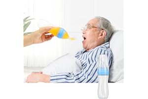 SIQITECHNO Drinking Aids Feeding Cup With Brush Flow Control Liquid Feeder Dysphagia Cup For Water Porridge Soup Fluid Drink Spoon Bottle For Elderly Adults Disabled Pregnant Patient Maternity