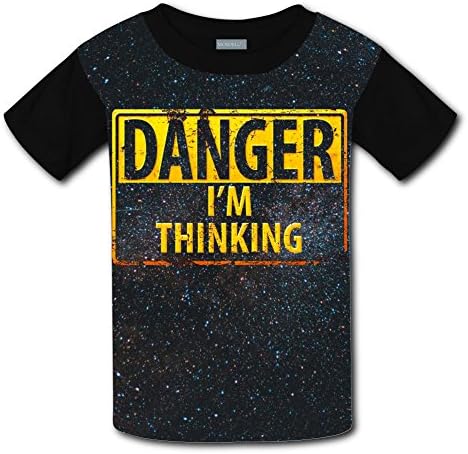 Kids Caution Warning Sign Danger Thinking T Shirts/Tee Shirt 3D Print Youth
