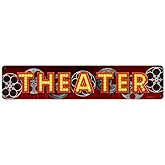 Theater Metal Tin Sign Wall Art Decor for Living Room Vintage Art Coffee Bar Signs Home Decor Gifts Decoration 4 x 16 Inches