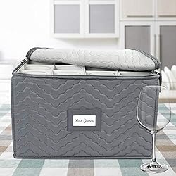 LotFancy Stemware Storage Container - Deluxe