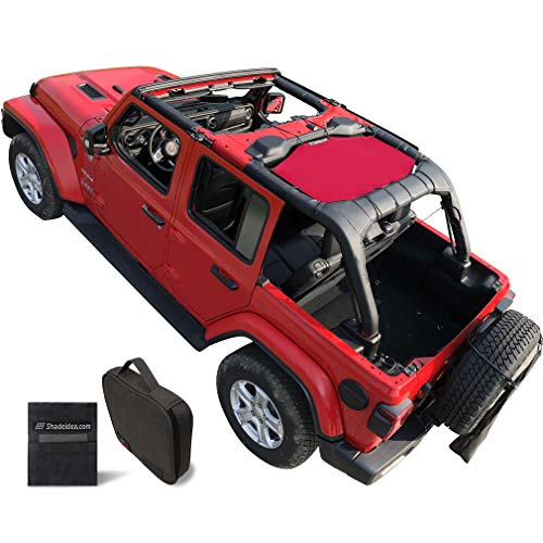 Shadeidea Sun Shade for Jeep Wrangler, JL 4 Door Top Sunshade, JLU