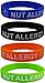 Max Petals NUT ALLERGY Bracelets - Blue, Orange, Green and Black Small Size 7 inches (4 Pack)