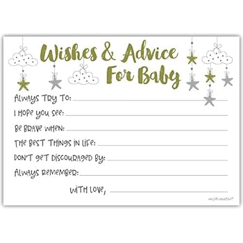 Amazon Com 50 Little Star Wishes And Advice For Baby Cards Baby