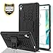 YmhxcY Xperia XA Ultra Phone Case,Xperia C6 Case with HD Screen Protector,Military Armor Drop Tested [Heavy Duty] Hybrid Case with Kickstand for Sony F3211 F3212 F3215 F3216 F3213-LT Black