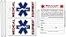 2X Medical Cross in Middle Equipment ID Luggage Tags TSA Carry-On CPAP BiPAP Sleep APNEA POC