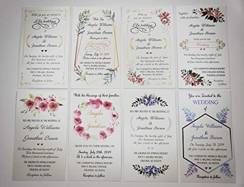 Custom Printed Inserts for Tada Cards Wedding Invitation Pocket-Folds