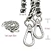 Patty Both Patty Both Metal + Leather Purse Shoulder Bag Chain Strap Handle Handbag Bag Chain Replacement 120cm (Silver+Black)