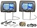 Rockville RVD951-GR 9” Gray Dual DVD/USB/HDMI/SD Car Headrest Monitors + Games