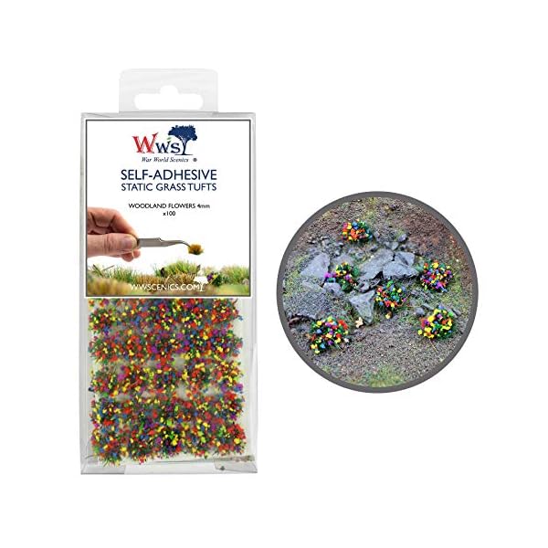War World Scenics 4mm Wald Blumen Selbstklebende Statische Grasbüschel x 100 - Modellbau Modellbahn Landschaftsbau…