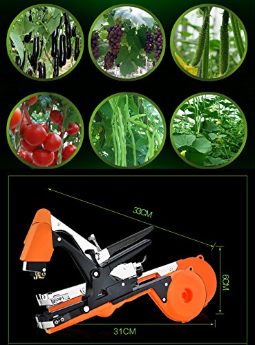 JOYOOO 2018 Newest vineyard tool Garden Vine Tying Tape Plant Tying Machine Agriculture Tapener Hand Tying Machine fix the vine plant such as tomato, cucumber, ect 10 rolls tape+1 staples +Tying Tool