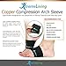 Plantar Fasciitis TOP Quality Copper Compression Arch Support Sleeves **Guaranteed Highest Copper Content** 2 Arch Sleeves, 2 Gel Heel Sleeves, Massage Ball, 5pc Set