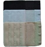 Add Ons Bra Band Extender- 3 Hook Style Pack of 3 (1 White, 1 Black, 1 Beige)