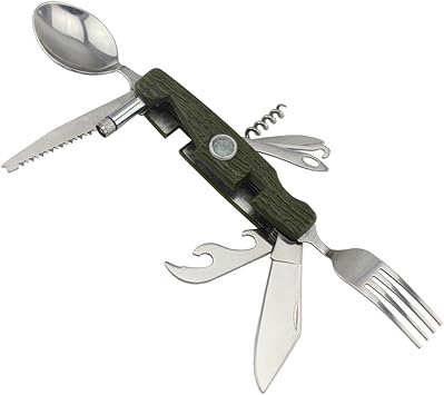 Amazon 多機能 カトラリーセット 折りたたみ 一体型 12in1 ステンレス ミニツール アウトドア キャンプ サバイバル道具 携帯 収納便利 Style1 Cnhmk ナイフ フォーク スプーン