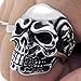 KONOV Vintage Gothic Skull Biker Stainless Steel Mens Ring, Size 12