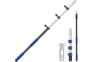 JUECITY Pool Pole Telescopic 16FT Heavy Duty Aluminum, 16 Ft Extension/Extendable Telescoping Tool for Above Ground/Inground Swim Cleaning Supplies Accessory, Skimmer/Brush/Net/Vacuum Head/Leaf Rake/Mesh etc.