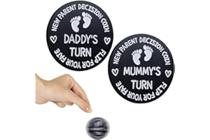 Vichona New Baby Gift,Double-Sided Decision Coin as New Parents Gifts for Couples,Lovely Baby Shower Gifts as New Mommy Essentails,Funny Gifts for Fathers Day,Black