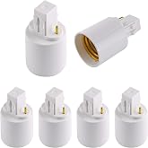 PHITUODA Gx23 to E26/E27 Socket Adapter, 4pcs | 2 Pin Bulb Base Converter, Lamp Base Holder, LED Accessories