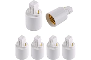 PHITUODA 4pcs Gx23 to E26/E27 Socket Adapter, Gx23 to E27 Lamp Base Holder, 2 Pin Bulb Base Converter LED Accessories