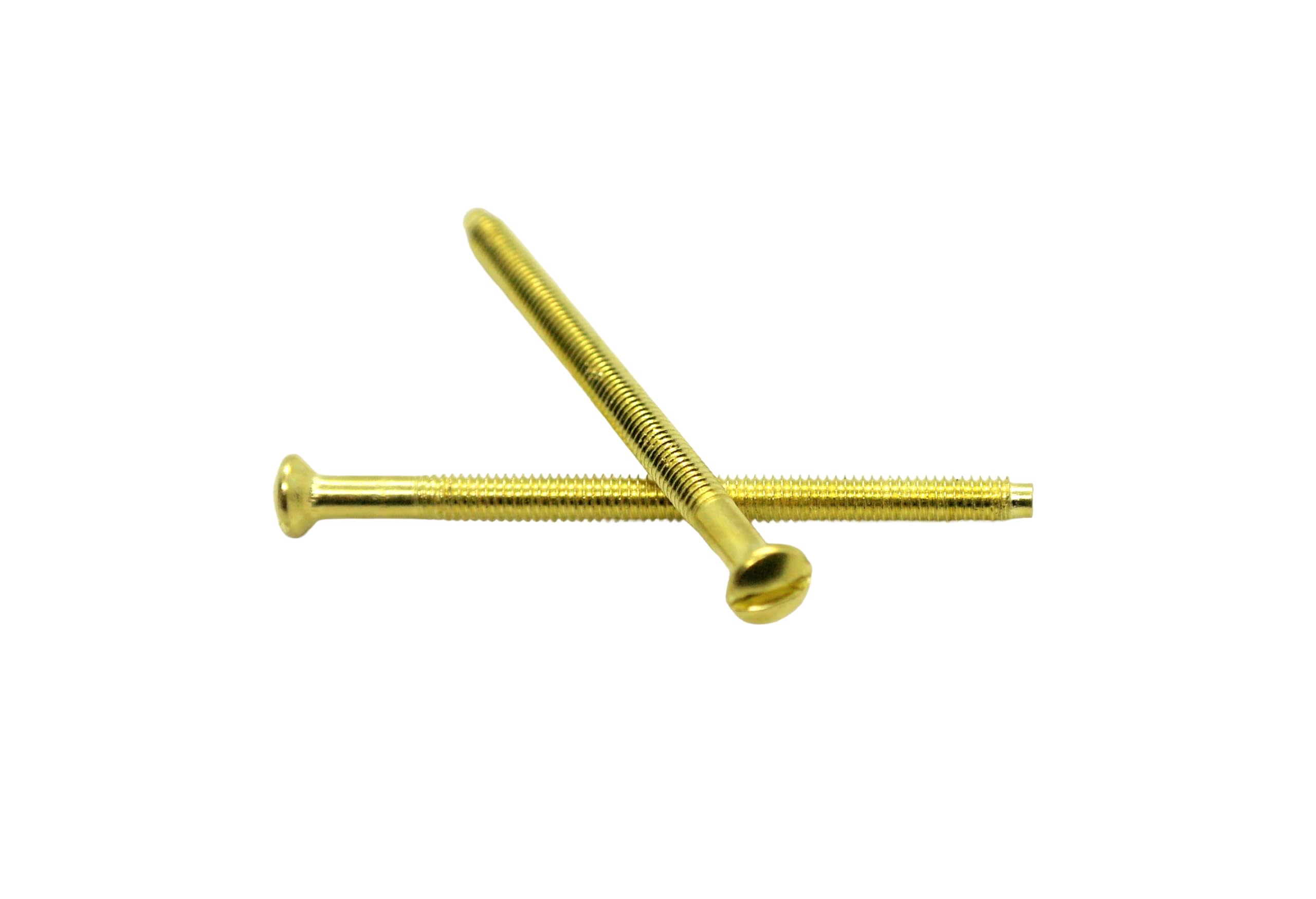 Electrical screws Brass finish M3.5 x 50mm or 75mm for sockets, plugs or switches Pack of 8 (50mm)