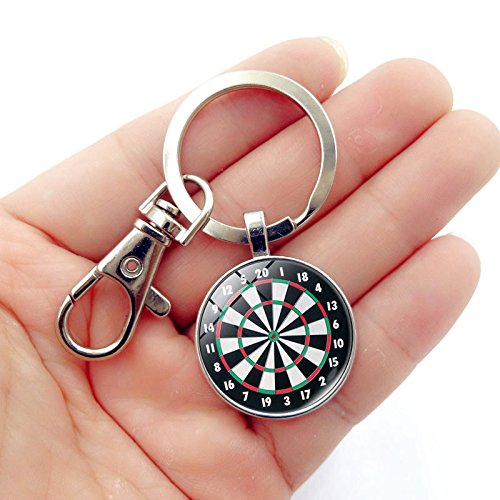Kanggest Darts Target Pendant Charm Keychain Keyring for Husband Boyfriend Sports Fan - Thumbnail 4