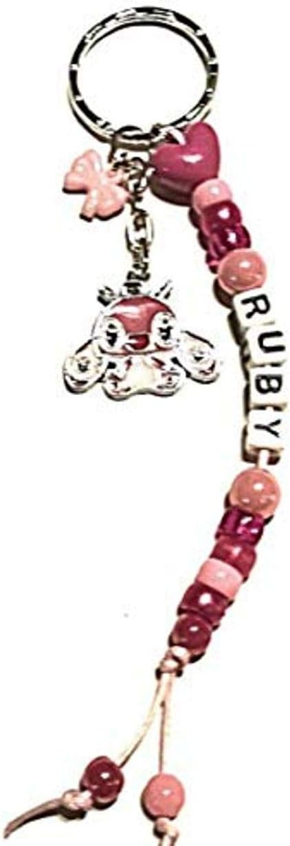 Personalised Handmade Back to School Bag Tags Any Name (Lilo Keyring)