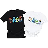Toy Dad Shirt Toys Mom T-Shirts Funny Mama and Dada Shirts Matching Birthday Top Family Vacation Cartoon Tee