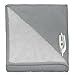 Serta | | Reversible Sherpa/Fleece Heated Electric Throw Blanket, Standard, ((Gray)
