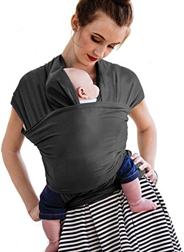 Deulia Baby Sling Wrap Carrier for Newborn, Infant, Toddler, Backpack, Front Facing, Kangaroo, &amp; Sling Positions - Soft and Stretchy Baby Carrier
