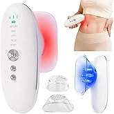 Velanoraga 5-in-1 Lymphatic Drainage Massager, Microcurrent & Red Blue LED Massager with LIPO Vacuum, Facial and Body Contouring Tool for Abdomen, Thighs, Arms & Face