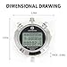 Stopwatch,1/10th Second 10 Lap Memory, Clock Daily Rainproof Digital Timer for Sports Match,Competition,Coach,Referee,Training,Timing