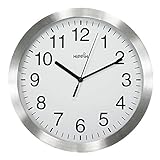 Hippih 10 Inch Silent Non-ticking Wall Clock- Metal Frame Glass Cover,B
