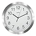 Hippih 10 Inch Silent Non-ticking Wall Clock- Metal Frame Glass Cover,B