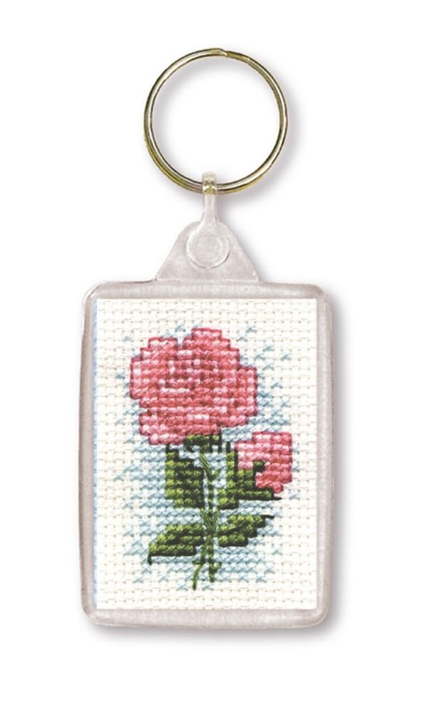 Textile Heritage Roses Keyring Cross Stitch Kit