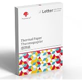 Phomemo Thermal Printer Paper 8.5''&times;11'' for M08F M832D M832 M834, 200Pcs | Inkless Printer Paper for Thermal Printing, Compatible with TATTMUSE A285M, Gloryang, NDYIN N80 Portable Printer, US Letter