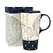 Topadorn Ceramic Travel Mug and Coffee Cup 17 oz. with Handle and Color Box,Starstruck