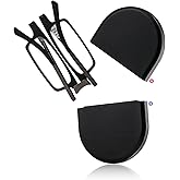 SKYOAK Durable Evolved Case Ultralight and Thin Folding Reading Glasses Flat Foldable Readers for Men Women Compact Magnetic Eyeglass Case Portable Rectangle(Black, 1.5)