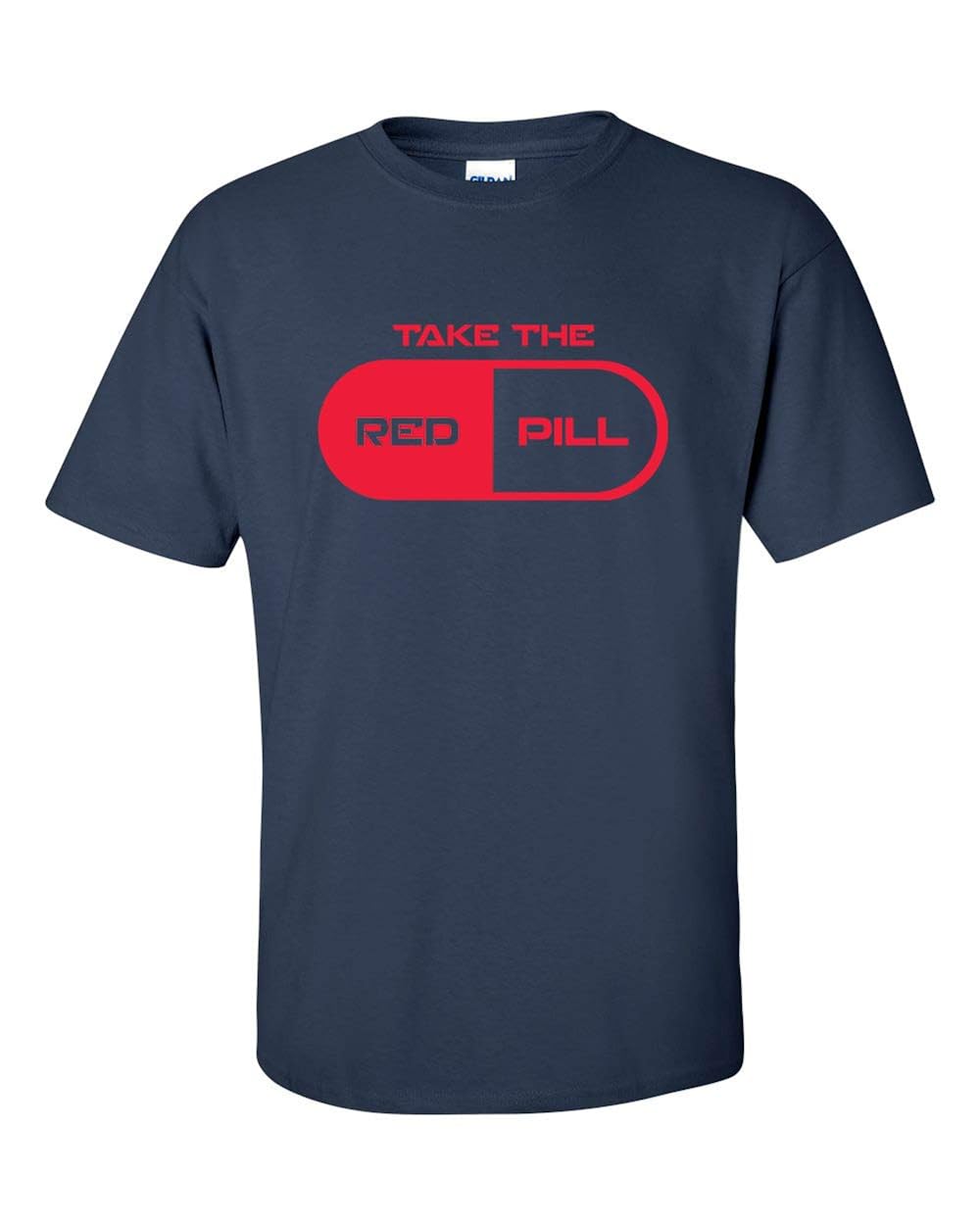Buy Men's Political Trump Take The Red Pill Short Sleeve TShirtNavy
