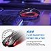 VicTsing Wireless Wired Rechargeable Gaming Mouse with High-end optical engine, 4 Adjustable DPI (Up to 2400), 7 Buttons, 4 Colors Backlit, Ergonomic Design for PC//Mac/Laptopttttthumb 2