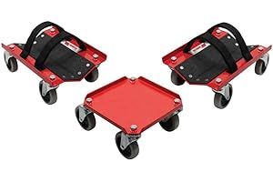 Extreme Max 5800.0228 V-Slide Power Wheel Snowmobile Dollies - Steel