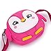Hipiwe Kids Crossbody Purse Shoulder Bag Mini Cute Little Girls Purses Bags Cartoon Animal Preschool Messenger Handbag for Children Toddler Baby Girls (Pink Penguin)