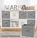 Greenco Foldable Storage Cubes, 6 pcs (Gray) | Closet Organizer Storage Basket/Box/Bin/Shelf | Cube Storage Organizer | Collapsible Storage Bins Boxes | Non-woven Cloth Fabric Bin Drawers/Baskets
