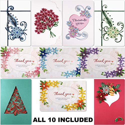 JUYA Quilling Greeting Card Making Kit Mega Pack 10 Different Kits