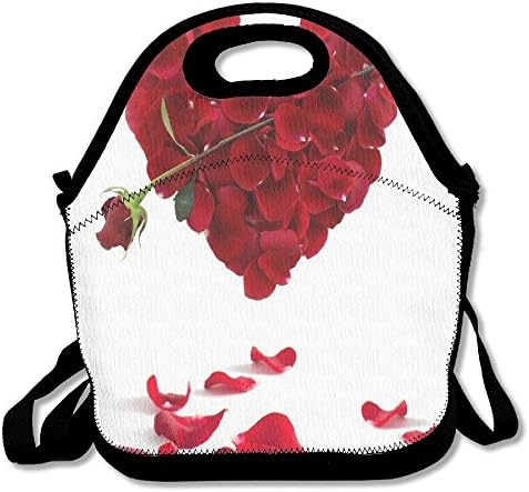 Fashion Cute Portable Multipurpose Bento Lunch Bag,Container For Women, Men, Kids,100% Polyester FiberRed Rose.jpg