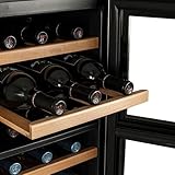 Koldfront TWR187ESS 18 Bottle Free Standing Dual Zone Wine Cooler, Black and Stainless Steel