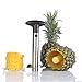 Super Z Outlet Stainless Steel Pineapple Corer Slicer Peeler [Upgraded, Reinforced, Thicker Blade] for Diced Fruit Rings All in One Pineapple Tool Peeler